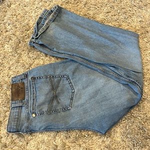 Wrangler 20X jeans size 36/32- two pair one light wash and one dark wash